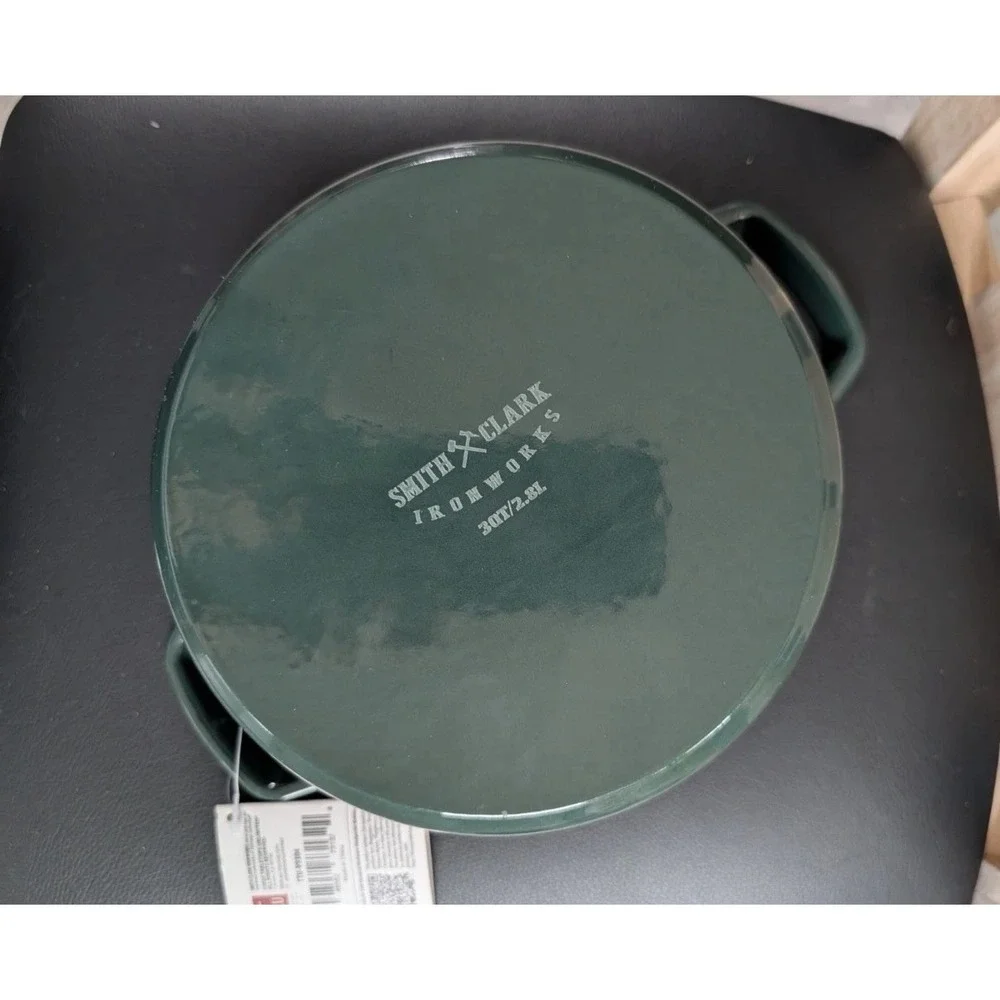 Smith & Clark 3 Quart Enameled Cast Iron Dutch Oven W/ 